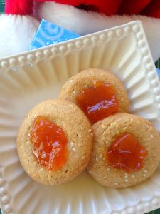 Look here for the delicious and easy cookie recipes being shared for the 4th day of Cookie Week 2012! Colossal cookies and sesame plum thumbprint cookies!