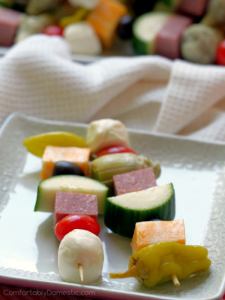 Antipasto Salad Skewers | ComfortablyDomestic.com