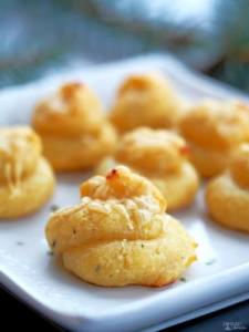 Homemade cheese puffs are light and airy bites of concentrated cheese, baked into a charming little puff. Also known as cheesy poufs or Gougeres | ComfortablyDomestic.com