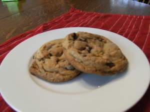 My favorite chocolate chip cookie recipe creates soft, chewy cookies that are stuffed with chocolate chips. Get the recipe on ComfortablyDomestic.com