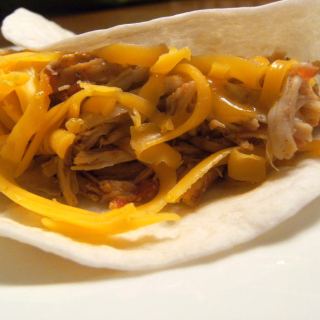 Slow Cooker Shredded Chicken Tacos Recipe - from ComfortablyDomestic.com