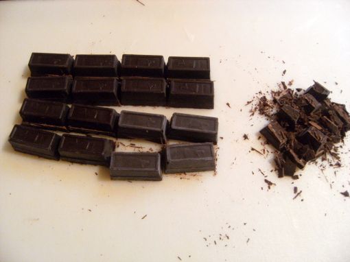 chopped chocolate