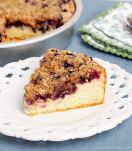 Gluten Free Blueberry Buckle Coffee Cake | ComfortablyDomestic.com