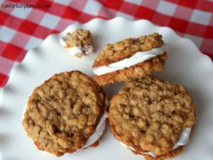 Homemade Oatmeal Marshmallow Cream Pies via Comfortably Domestic