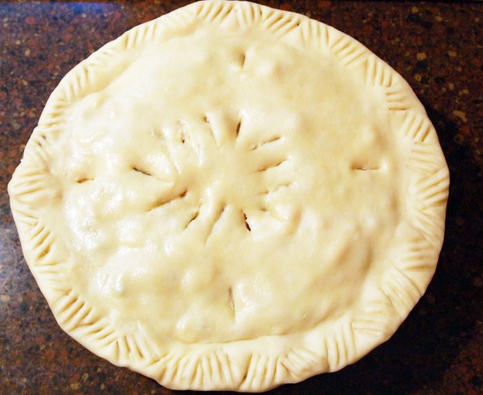 criss cross pie vented chicken pot pie