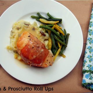 Chicken prosciutto roll ups, made easy in a slow cooker! This crock pot recipe is perfect to make for weeknight dinner, but fancy enough to serve to company