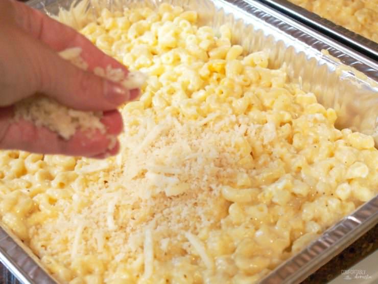 Make-Ahead-Macaroni-and-Cheese is a creamy, comforting macaroni and cheese recipe with a crunchy topping. A family friendly favorite meal that will not only leave everyone satisfied, but also clamoring for more. The recipe is scaled to provide two meals—one for now, and one to freeze for later.