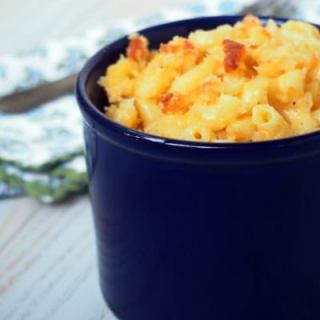 Make-Ahead-Macaroni-and-Cheese is a creamy, comforting macaroni and cheese recipe with a crunchy topping. A family friendly favorite meal that will not only leave everyone satisfied, but also clamoring for more. The recipe is scaled to provide two meals—one for now, and one to freeze for later.