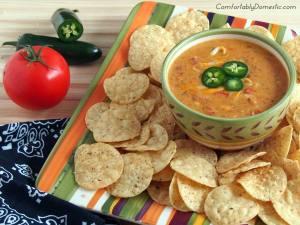 Chile con Queso with Chorizo Dip | ComfortablyDomestic.com