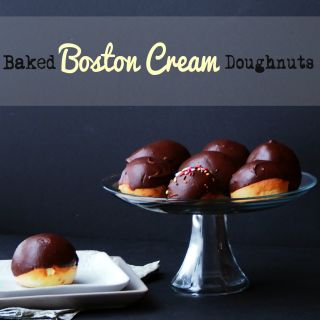 Baked Boston Cream Doughnuts