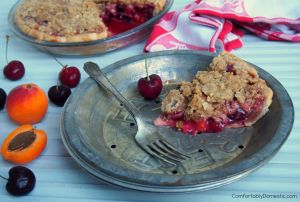 Sweet Cherry Apricot Pie | ComfortablyDomestic.com