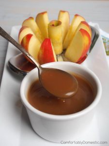 Salted Caramel Fruit Dip | ComfortablyDomestic.com