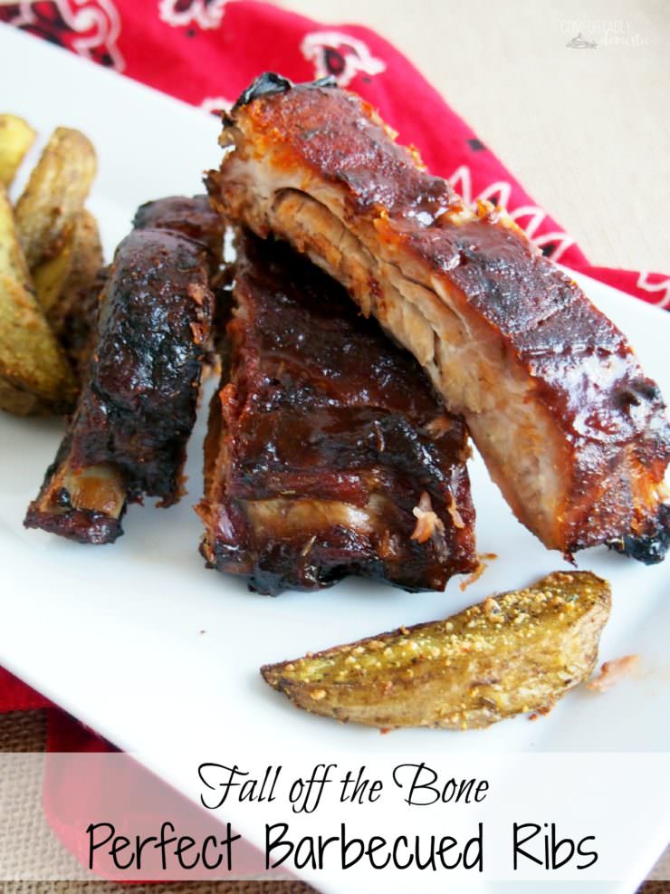 Perfect barbecue ribs are slow-roasted until so tender that the meat falls right off the bone, then finished on the grill to caramelize that sweet and sticky barbecue sauce for ribs that are finger lickin’, lip smackin’ delicious!