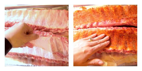 Removing-rib-membrane-from-baby-back-ribs