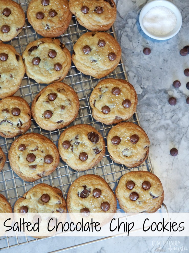 Salted-Chocolate-Chip-Cookies are everything to love about a classic chocolate chip cookie, complimented by a salty finish that really elevates the flavor. 