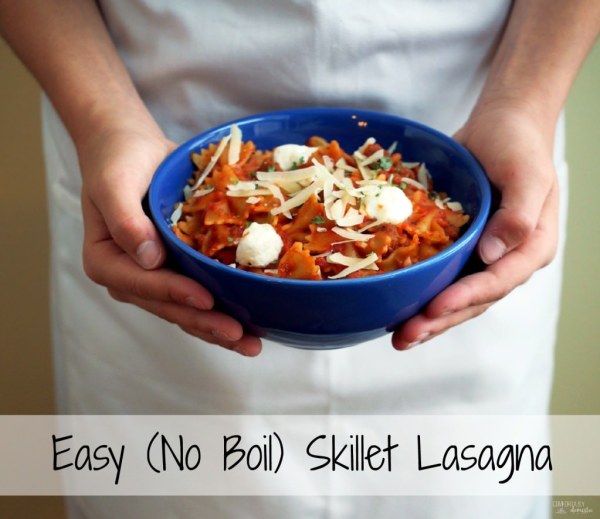 Skillet lasagna has all of the rich and hearty flavors of deep dish lasagna, blended together with the ease and convenient preparation of a one pan dinner.